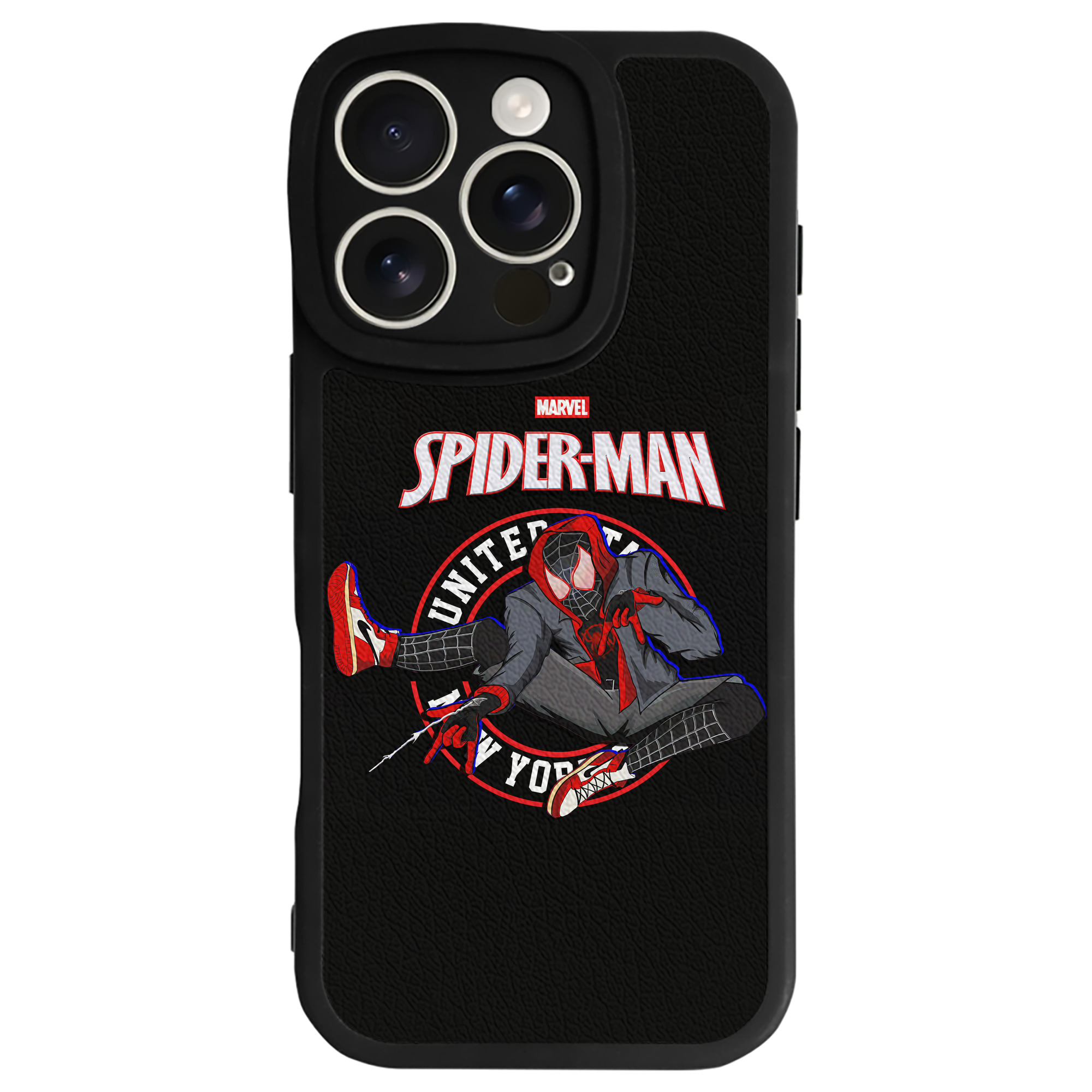 Spider Man スパイダーマン 【iPhone 16シリーズ対応】シリコンスマホケース（レザー調） 材質：シリコン
